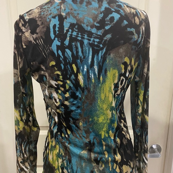Tribal V-Neck Abstract Animal Print Top - Picture 3 of 6